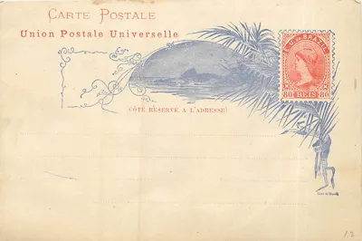 Paisagem tropical — União Postal Universal — Editor Casa de Mordey, n°12
