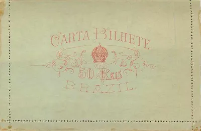 Carta Bilhete — 50 réis — editor não visível — Verso