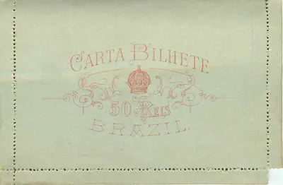 Carta Bilhete — 50 Réis — Editor não visível — Verso