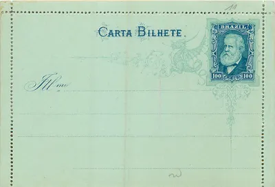Carta Bilhete — 100 Réis — Editora não visível