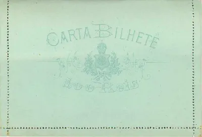 Carta Bilhete — 100 Réis — Editora não visível — Verso