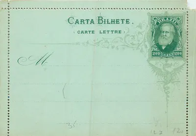 Carta Bilhete — 200 réis — editor não visível