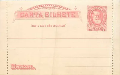 Carte bilhete - Brasil — editor desconhecido, selo de 80 réis