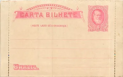Carta postal brasileira — formato bilhete — selo de 30 réis