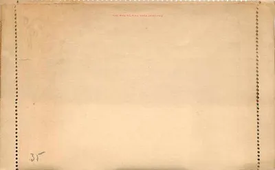 Carta postal brasileira — formato bilhete — selo 30 centavos — Verso