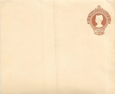 Carta postal brasileira — selo de 700 réis — editor Brazil Correio
