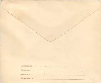 Carta postal brasileira — selo de 700 réis — editor Brazil Correio — Verso