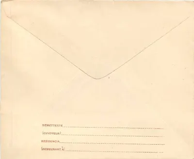 Carta postal brasileira — selo de 700 réis — editor desconhecido — Verso