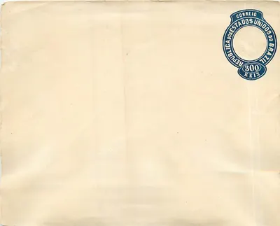 Carta postal brasileira — selo postal de 300 réis — editor desconhecido