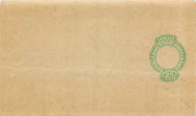 Carte postale brasileira — selo postal de 20 réis — editor Correio Republicano dos Estados Unidos do Brasil