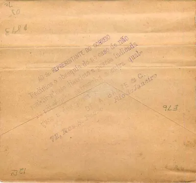 Correio do Rio de Janeiro — 29 stycznia 1904 — przeznaczone dla dr R. Frias, Lavras, Rio — Rewers