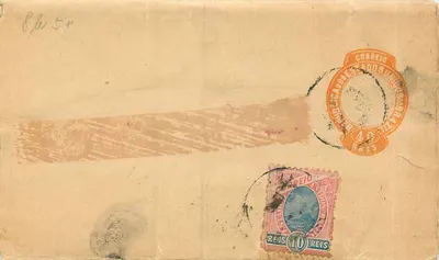 Carta postal portuguesa — selo de 10 réis e carimbo postal — editor desconhecido