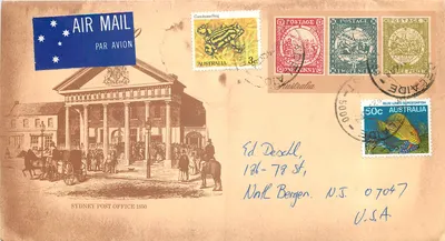 Escritório de Correios de Sydney 1850 — editor Australia Post, n° 029