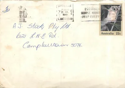 Sugar Glider — Australia Post — Envelope pré-estampado n° 023