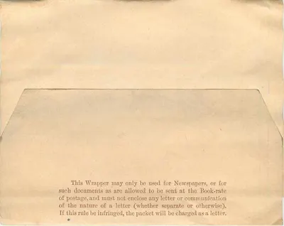 Kap der Guten Hoffnung — Presseumschlag — 1 Penny-Stempel — Rückseite