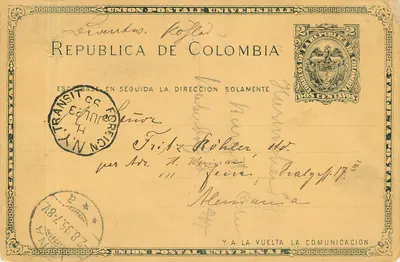 Barranquilla — Carta para Fritz Köhler — República da Colômbia