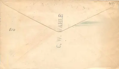 Nafalan = Gesellschaft, Magdeburg — selo de 10 centavos Costa Rica — 1911 — Verso