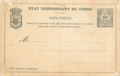 Entier Postal Stationary Congo 10c lion