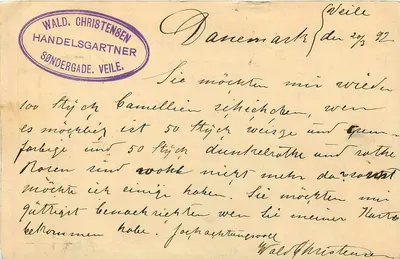 Postal Stationary Completo da Dinamarca 1892 — Verso