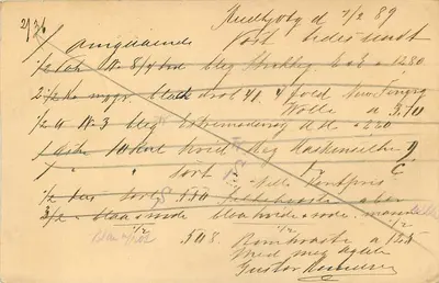 Carta postal da União Postal Universal — Dinamarca — destinada a Hamburgo — Verso