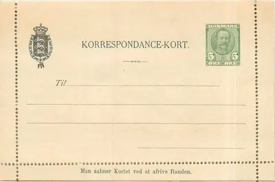 Carta postal de correspondência — Dinamarca — editor desconhecido