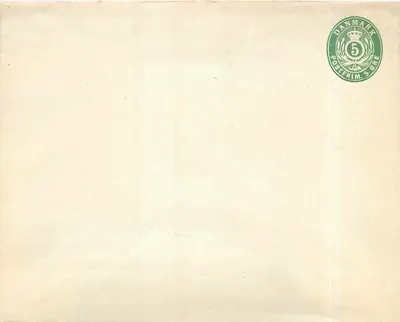 Carta postal virgem — Dinamarca — selo 5 kr. 1930