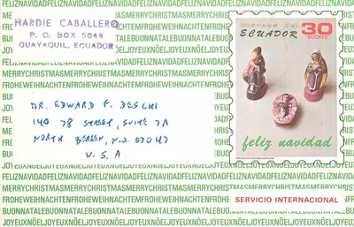 Natal em Guayaquil — Editor Servicio Internacional, número de série não visível