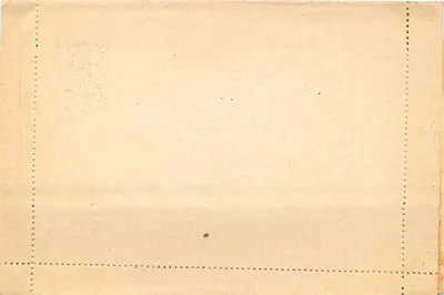 Francuska karta listowa — model oficjalny — znak pocztowy niebieski z 1914 — Rewers