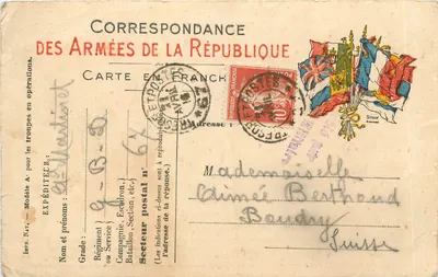 Correspondance des Armées de la République — Carte postale militaire — Éditeur STEIN