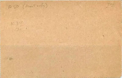 Karta listowa — Paryż — Wysłana przez M. Dom des Sablins, Nr 146 — Republika Francuska — Rewers