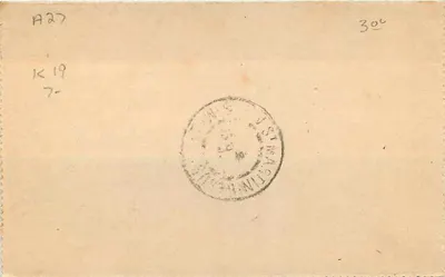 Saint-Martin-Vésubie — karta-lista do Georges Gavan Duffy — wydawca nieodczytalny — Rewers