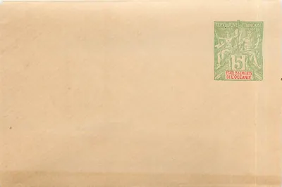 Estabelecimentos da Oceânia — selo postal de 15 centavos — editor: Estabelecimentos da Oceânia