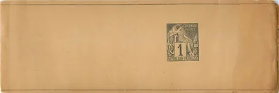 Carta postal colonial — selo 1 franco — República Francesa