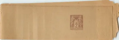 Envelope postal — selo de 2 francos República Francesa — editor não visível