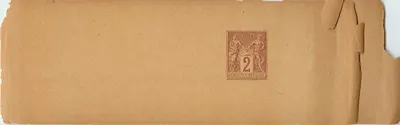 Carte postal antiga — selo de 2 sous azul, editor não visível