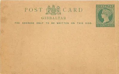 Carte postale Gibraltar — recto e verso