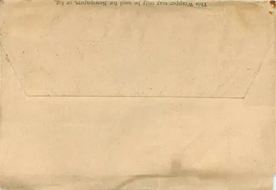 Gibraltar — envelope para uso postal — selo de 5 centavos — Verso