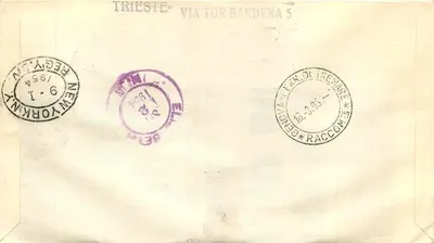 Trieste — Jour de première émission — AMG FTT — Verso