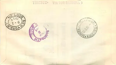 Trieste — First Day of Issue — Publisher AMG FTT — Back