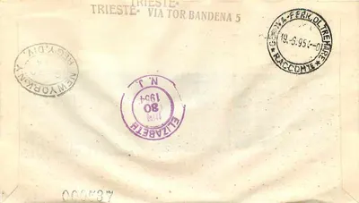 Fiera di Trieste 1954 — Internationale Ausstellung — AMG-FTT, Verleger — Rückseite