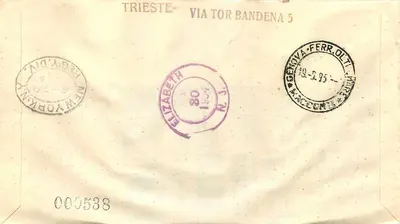 Fiera di Trieste 1954 — Internationale Ausstellung — Italienische Post — Rückseite