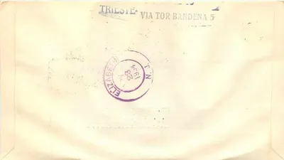 Trieste - Scuola Barcola — Interpol Roma 1954 — Verlag Stamppati — Rückseite