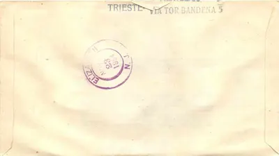 Trieste — Interpol İlk Yayımlama Günü 1954 — Yayımcı Stamppati — Arka yüz