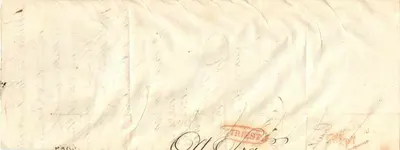 Cartão postal destinado a Gio. Francesco Bo em Parma — datado de setembro de 1840 — com selo e carimbo postal — Verso