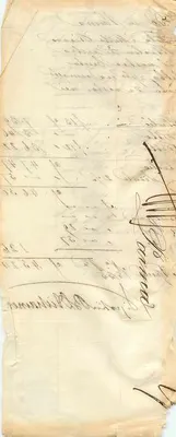 Documento manuscrito — escrita cursiva — carimbo vermelho 'CITY OF NEW YORK' — assinatura 'William' — datado 1857 — Verso