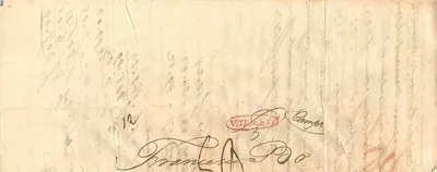 Carte postal antiga — escrita cursiva — editor VITALSEN, Campor — Verso