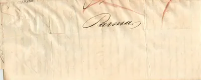 Parma — escrita à mão — cerca de 1830