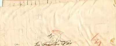 Parma — escrita à mão — cerca de 1830 — Verso
