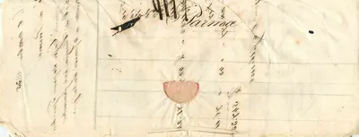 Carta postal de Parma — texto manuscrito e selos — editor desconhecido — Verso