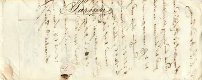 Parma — correspondência manuscrita — editor desconhecido — Verso